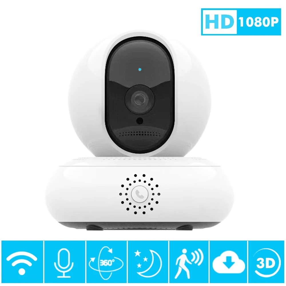 

Smart Home Security Wifi Camera 1080P Wireless Network IP Camera Surveillance Pan Tilt Night Vision P2P Motion detection
