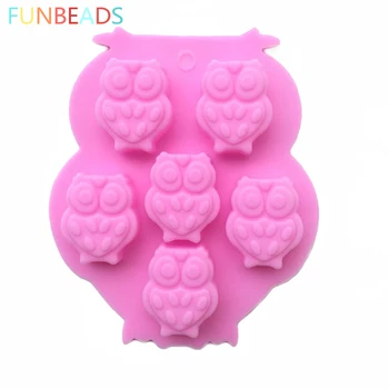 

6 Owl Shape Silicone Cake Chocolate Mold Polymer Clay Molds 3d DIY Mold For Baking Pastry Tools
