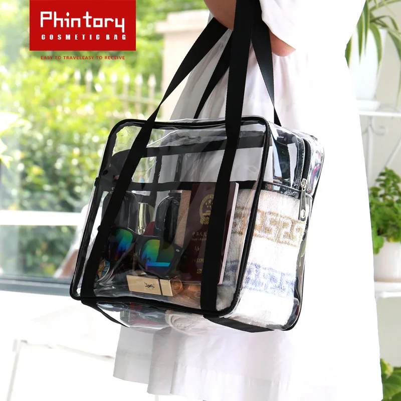 Phintory clear tote bag with zipper closure is perfect for work,games.Cross Body Messenger ...