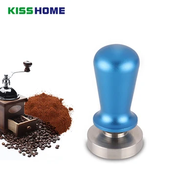 

304 Stainless Steel Base Aluminum Handle Press Coffee Tamper Powder Hammer 51/53/57/57.5/58mm Customized Coffee Accessories