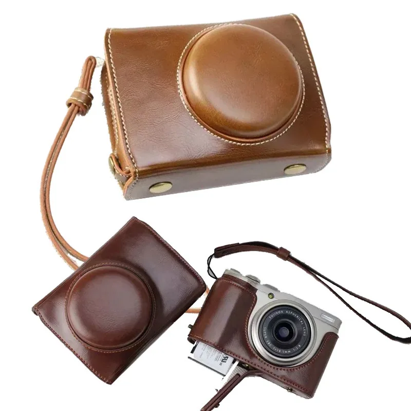 

Luxury PU Leather Camera Bag Case For Fuji Fujifilm XF10 X-F10 Protective Case Shell Cover