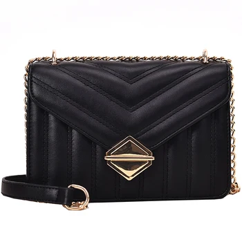 

Luxury Brand Flap bag 2019 Summer Fashion New High Quality PU Leather Women's Designer Handbag Lock Chain Shoulder Messenger bag