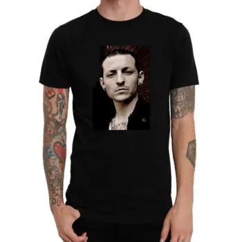 

Pop Cotton Tee Short Sleeve Top Crew Neck Mens Rest In Peace Chester Bennington Linkin Park T Shirt 2018 New Men T-Shirt Top Tee