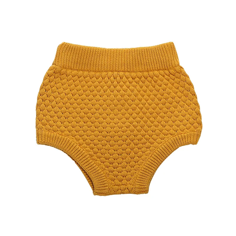 Pure Color Toddler Babies Shorts Infant Children Leisure Clothing Baby All Match Pants Dot Wave Kids Girl Knitted Shorts Outfit