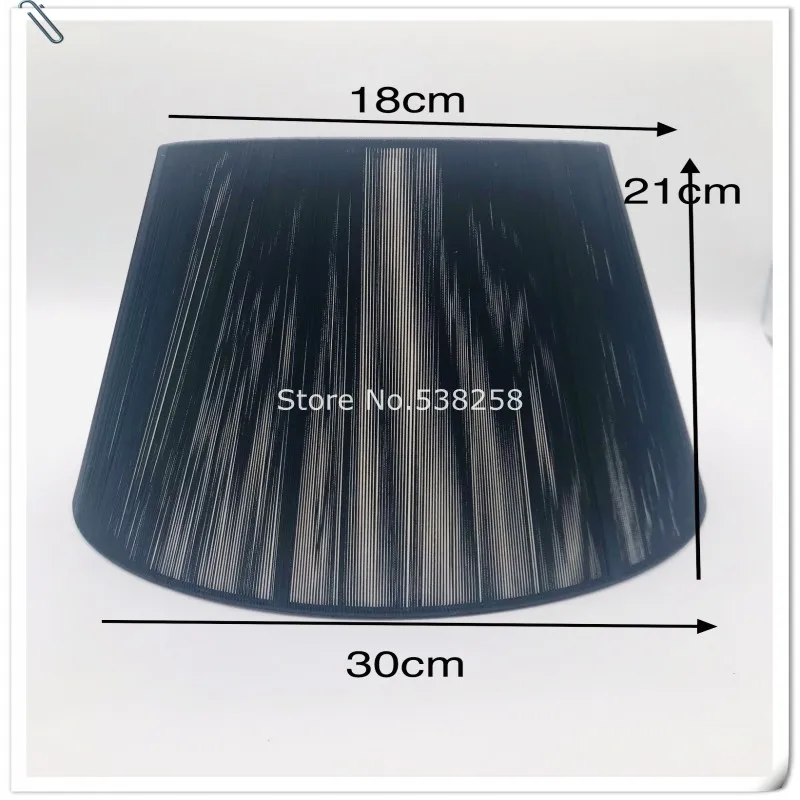 E27 Art Deco Lamp shade for table lamp double fabric black lampshade round modern cover desk | Лампы и освещение