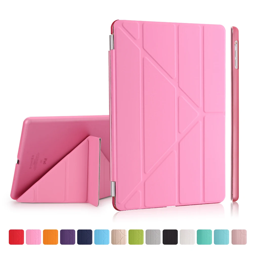 Новый Smart два в одном случае для iPad 9,7 2017 2018 чехол A1822 A1893 A1954 чехол из искусственной кожи + Ultra Slim Light Вес PC задняя крышка