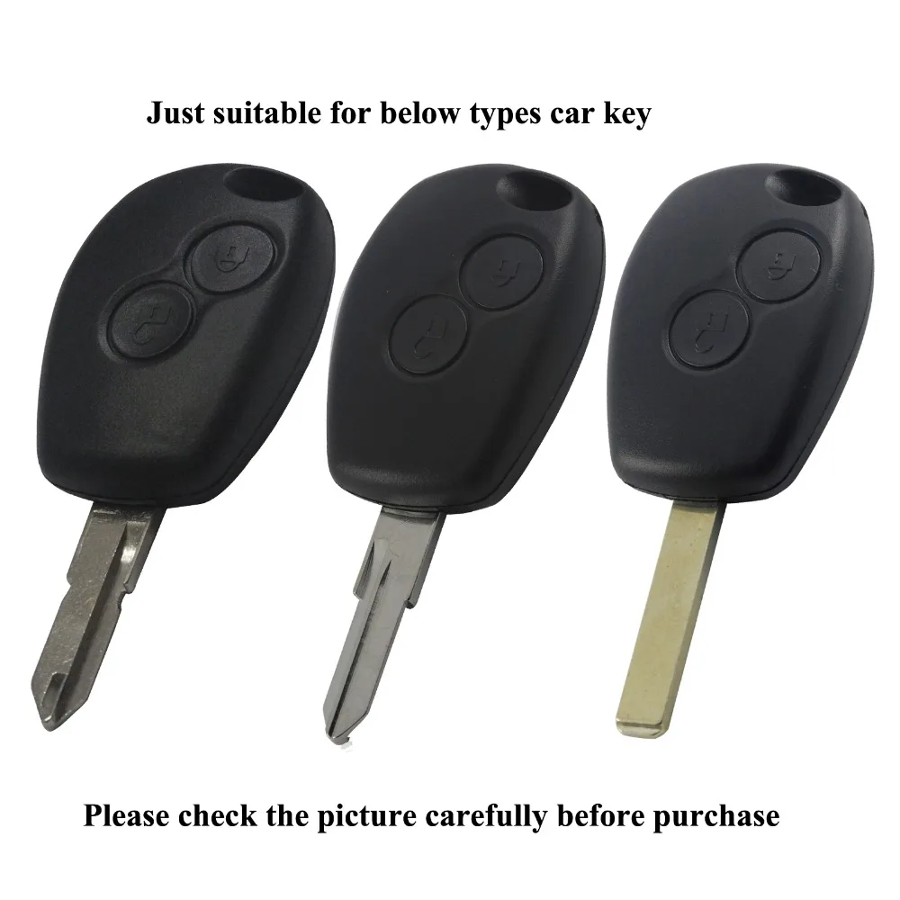 Кожаный чехол jingyuqin для Nissan Almera Renault Clio Dacia Logan Megane Espace Kangoo Duster Twingo 2BTN