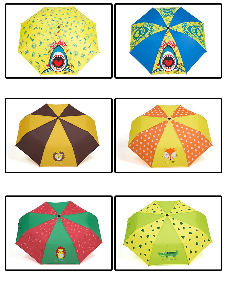 Зонт с принтом «Человек-паук», «Оптимус», «Покемон» для мальчиков, детский складной зонт с рисунком, детский солнцезащитный зонт для девочек, инструменты для дождя YS056