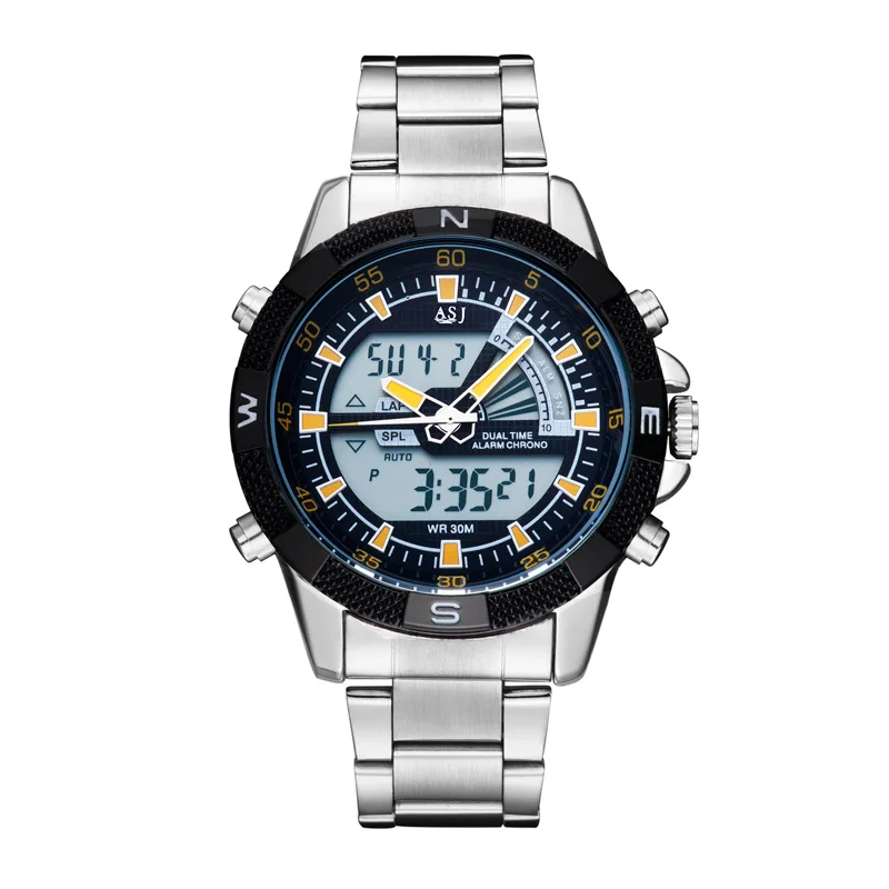 

2017 New ASJ Brand Men relogios  LED Digital Military Watches Fashion Sports Watch Dive Swim reloj hombre Casual Wristwatches