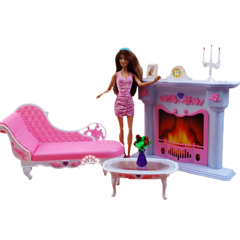 Набор камина для Барби Deluxe 1/6 кофейный столик игровые аксессуары куклы Monster