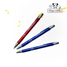 150 шт/партия 10 цветов металлический сенсорный Стилус с логотипом компании показ торговли офисная деловая ручка и памятные подарки ручка
