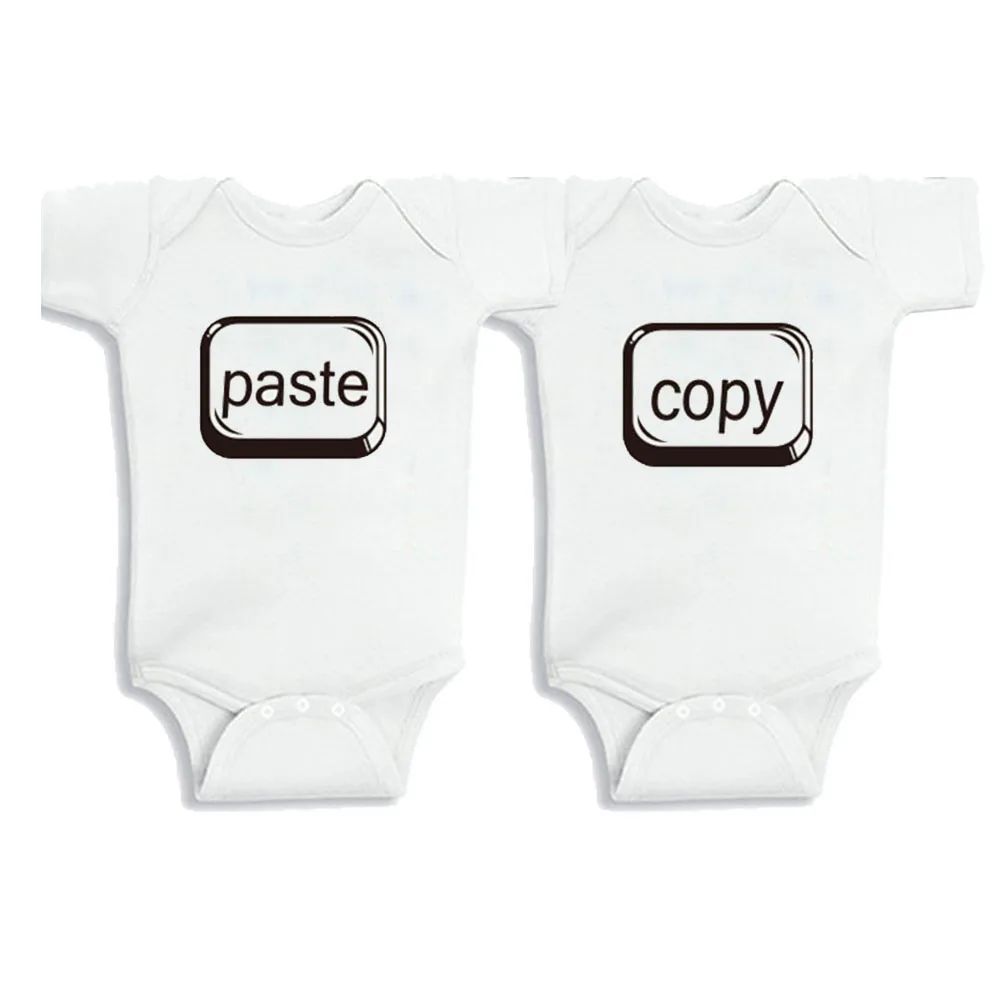 

Culbutomind Ctrl C Ctrl V Twin Infant Short Sleeve Baby Bodysuits One Piece Set Of 2 Short Sleeve Cotton Summer Baby Jumpsuit
