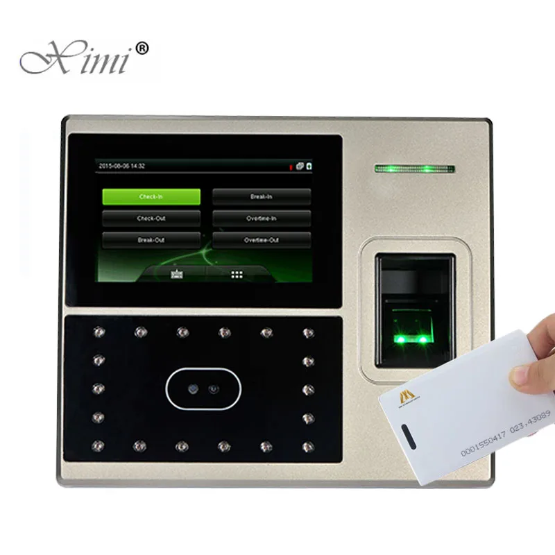 

Uface800 Face And Fingerprint Time Attendance And Access Control System TCP/IP Fingerprint Time Recorder With RFID Card Reader