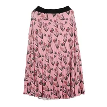 GRUIICEEN Длинная женская юбка, высокий комплект пуловер+ кожаная юбка, юбка с принтом, трикотажная юбка миди для лета