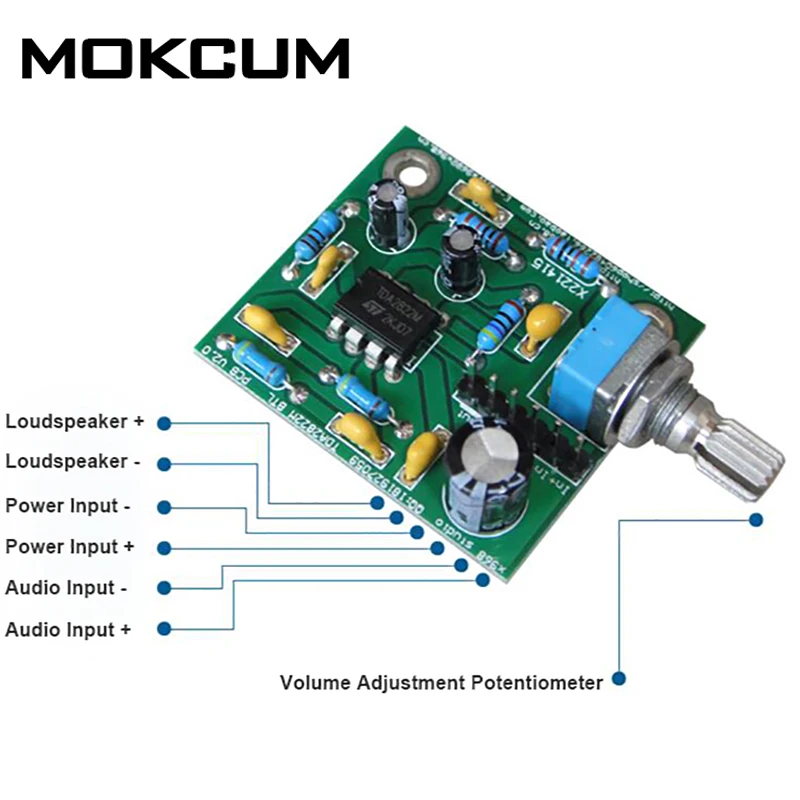 Tda2822m Mini Mono Audio Amplifier Board 2w Btl Amplifier Module Volume