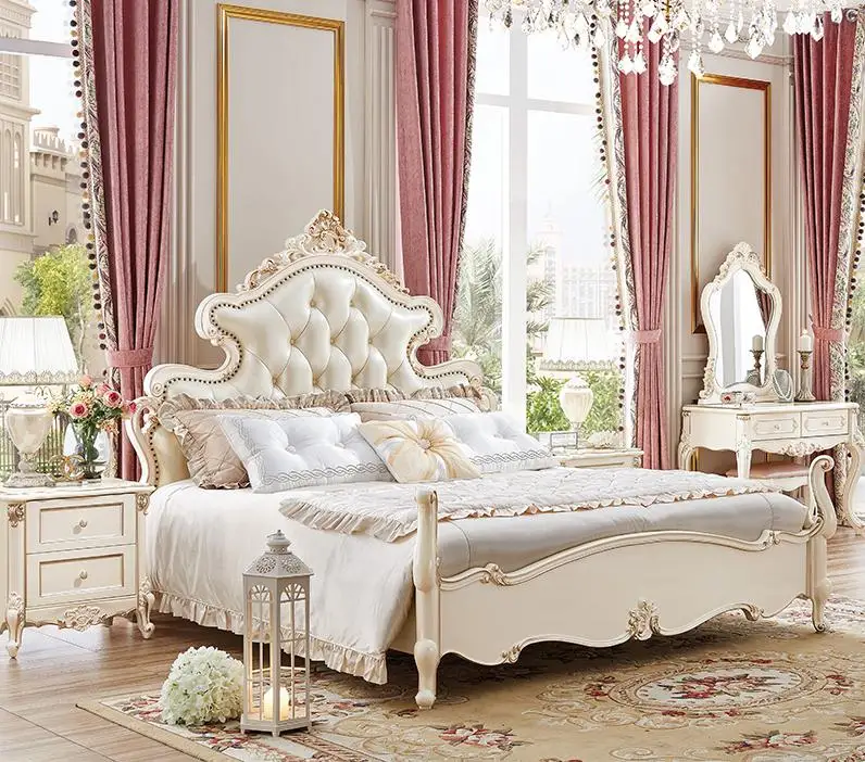 Hot sale Luxury Italian bed classic antique bed europe designs king size beds