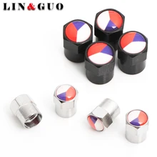Auto Wheel Tire Valves Tyre Stem Air Caps Czech national flag Emblem Case For Renault hyundai Car-Styling Car Accessories 4pcs