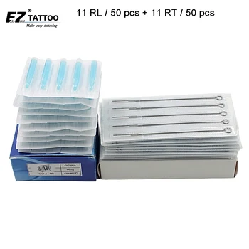 

Disposable Sterile 50 pc tattoo needles 11RL and 50pc Blue Tattoo Tips 11R Disposable Needles and Blue Tubes set 100 pcs/lot