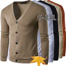 ZOGAA New Brand Sweater Men V-Neck Solid Slim Fit Knitting Mens Sweaters Cardigan Male Autumn Winter Fashion Casual Coats