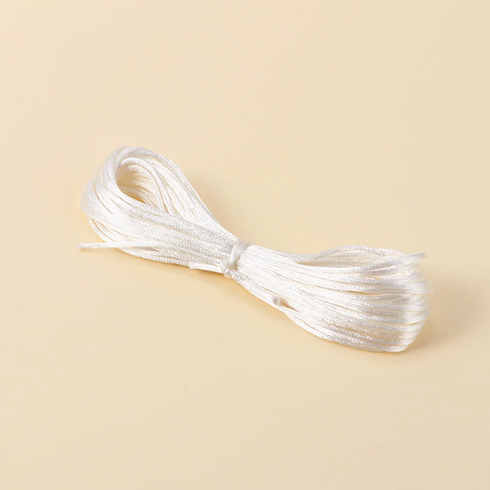 

New 10m Satin Silk Rope 2mm Nylon Cord Making Teething Necklace Baby Teethers Accessories
