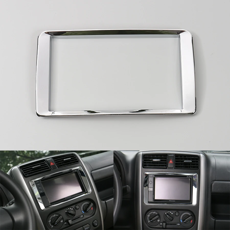 

For Suzuki Jimny 2007-2015 ABS Interior Car Radio Stereo Fascia Panel GPS Navigation Refitting Frame Cover Trim Sticker Styling