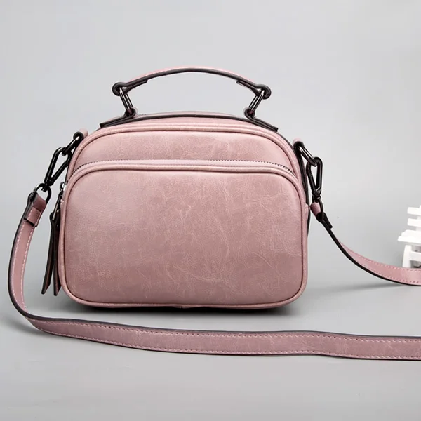 Detachable handle women leather handbags fashion three-dimensional design cross section square casual ladies hand bags