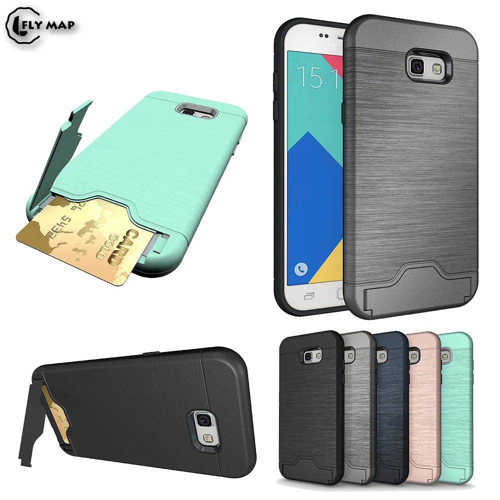 

Hidden Card Slot Phone Case for Samsung Galaxy A7 A 7 2017 A720 Armor Credit Card Phone Back Cover A720F A720F/DS SM-A720F Coque