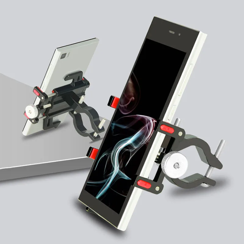 

Motorcycle Bicycle Aluminum Mobile Phone Holder Stand For Iphone 8P Xr Samsung S9 Mountain Bike Handlebar Gps Bracket Mount