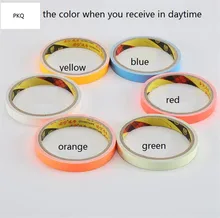 

12mmx5m/roll Reflective Glow Tape Self-adhesive Sticker Removable Luminous Tape Fluorescent Glowing Dark Striking Warning Tape