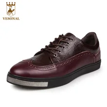 VESONAL 2017 Genuine Leather Brand For Men Casual Male Shoes Adult Spring Autumn Walking Man Footwear Quality Breathable Oxfords