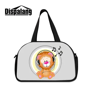 

Dispalang Large Capacity Multifunctional Travel Bag Cartoon Animals Lion Women Hand Luggage Travel Duffle Bag Canvas Weekend Bag