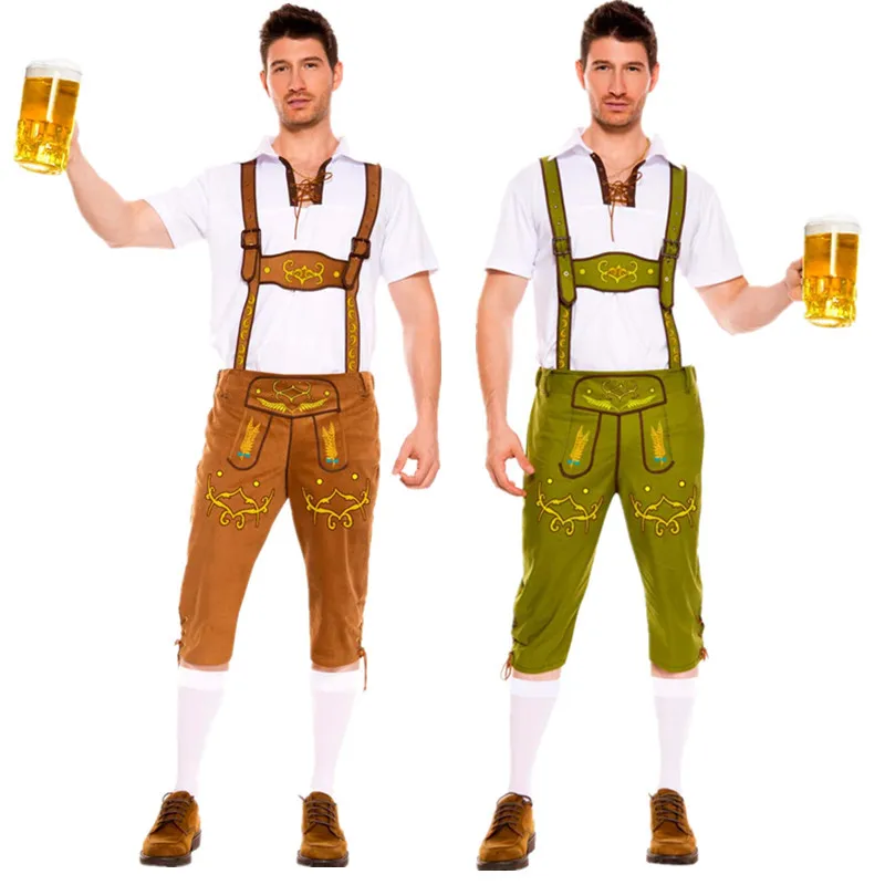 Мужские октоверфестные костюмы bavaran Beer Party Lederhosen топ для взрослых мужчин большой