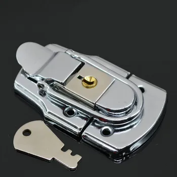 

Stainless steel medium size brass suitcase buckle with 1 key hardware tool box case Suitcase tool Door Safety latches
