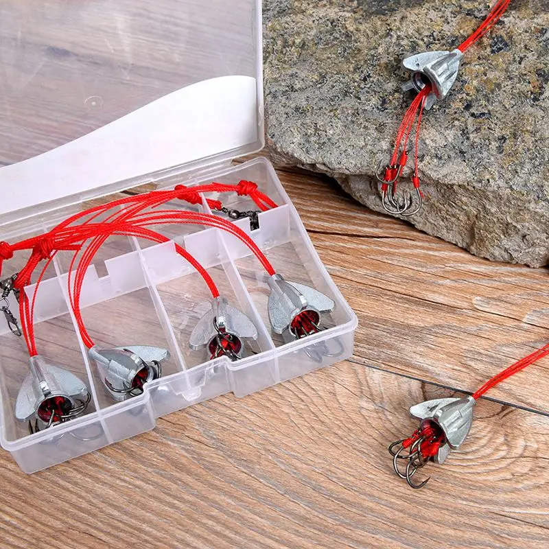 4pcs/set Fishing Explosion Hooks Corrosion Resistant Barbed Fishhooks Outdoor pescaria fishing hook