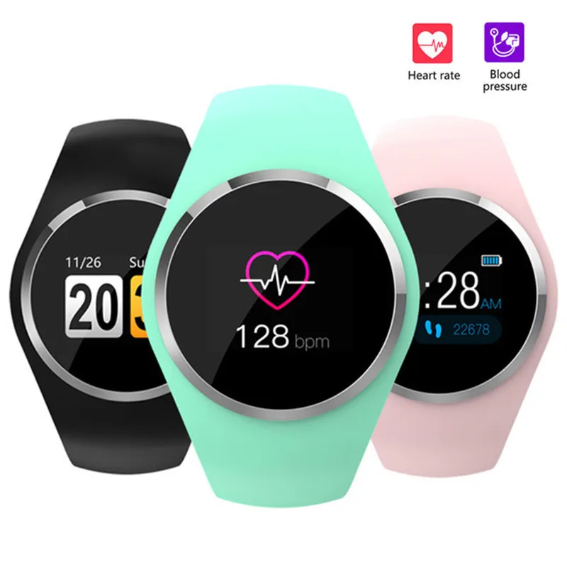 

Top Q1 Color Screen Smart Watch Men Woman Blood Pressure Heart Rate IP67 Fitness Tracker Men Women Smartwatch Bracelet Band