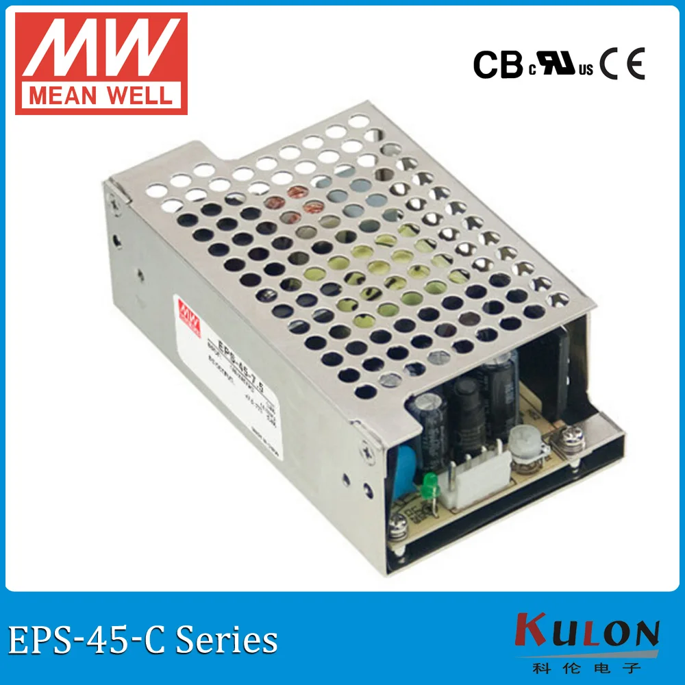 

Original MEAN WELL EPS-45-24-C 24V 1.9A 45W meanwell enclosed type Power Supply EPS-45 with case