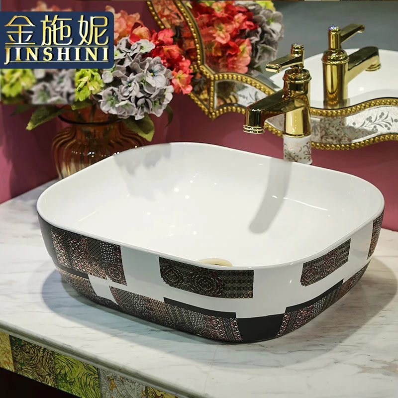 

Gold jingdezhen ceramic art bathroom table basin wash basin 626