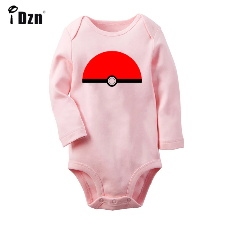 Классический Аниме Пикачу Pokemon Poke шарик PokeBall дизайн для новорожденных боди малышей с длинным рукавом Onsies комбинезон хлопковая одежда - Цвет: JaBaby049PC