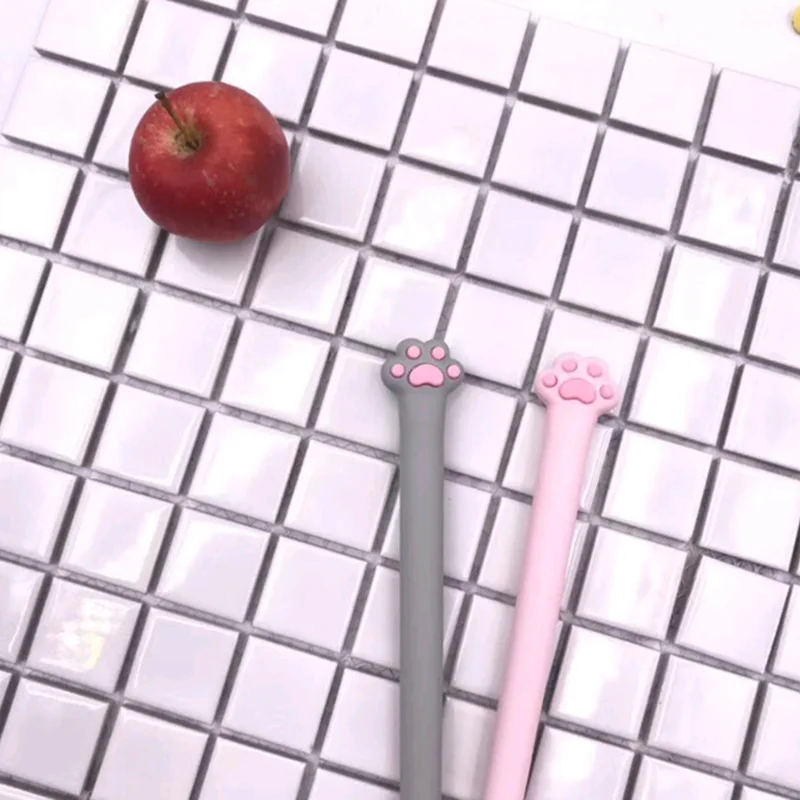 1 шт. Милая кошачья лапа Ручка Kawaii обычные ручки 0,5 мм креативные гелевые ручки для детей Подарки для девочек школьные офисные