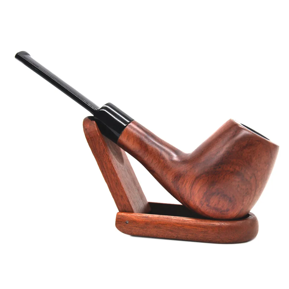 Wooden Tobacco Smoking Pipe Red Wood Pipe With Smoking