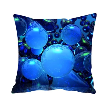 

3D Balloon Pattern Customized Cotton Linen Square Throw Pillow Case Decorative Cushion Cover Pillowcase 18x18 Inch(45*45cm)