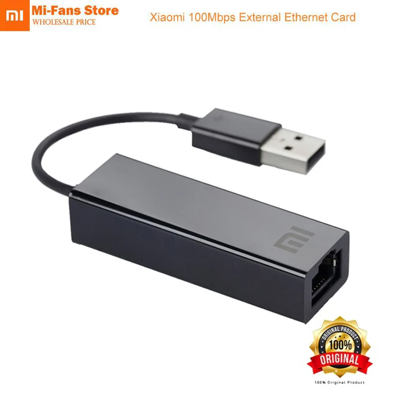 

Original Xiaomi USB External Fast Ethernet Card RJ45 Mi USB2.0 To Ethernet Cable LAN Adapter 10/100Mbps Network Cards For Laptop