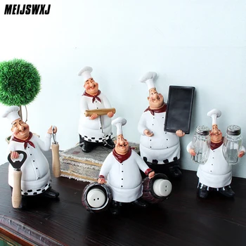 

Chef Resin Crafts Vintage Home Decor Chef Furnishing Ornaments Artesanato Figurine decoration Cook Kitchen Restaurant Bar Cafe