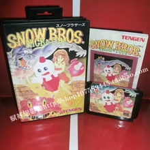 Игра sega MD-Snow bros. С коробкой и руководством для 16 бит sega MD игровой картридж Megadrive Genesis система