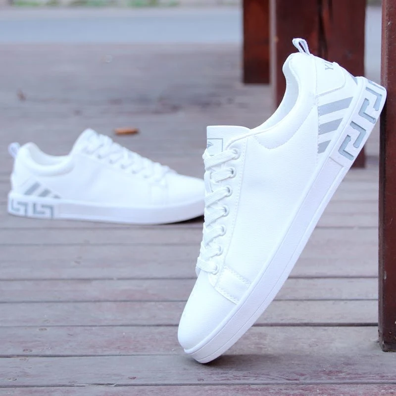 

Wild tide shoes autumn white men's casual white sneakers shoes white Korean trend men's shoes