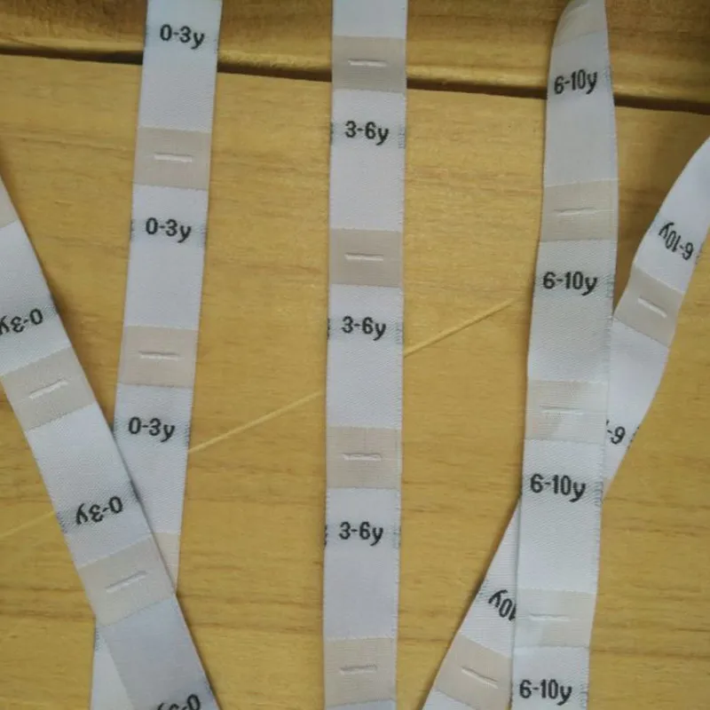 Этикетки для детской одежды из белого полиэстера номер 0 3 y 6 10 200 шт. только 1