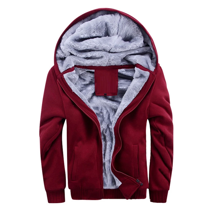 

2018 New Winter Hoodies Running Sweateshirts Coat Jacket Men Keep Warm Thick Plus Size Velvet Hoodies Jackets Fitness Sport wear