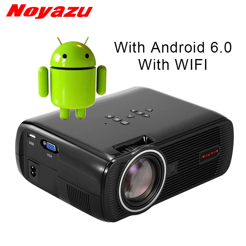 NOYAZU New BL80 Smart Android 6.0 WIFI Portable HD LED TV Projector 3D for home theater LCD projector video projector beamer
