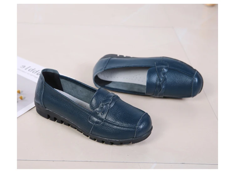 AH 2669-2019 Spring Autumn Women Flat Shoes Genuine Leather Woman Shoe-9