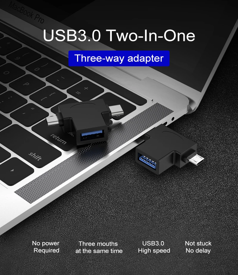 Type C Micro USB штекер USB A OTG для ПК смартфонов USB3.1 C USB3.0 Micro к USB3.0 адаптер для USB клавиатуры мыши